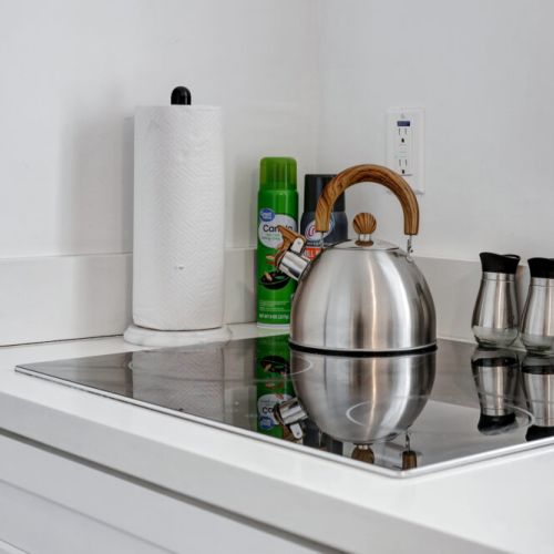 Stainless steel appliances.