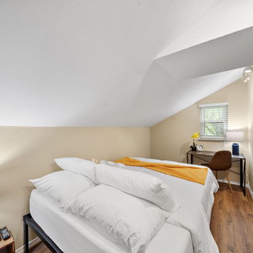 TV included in all bedrooms. Desk and comfortable chair included.