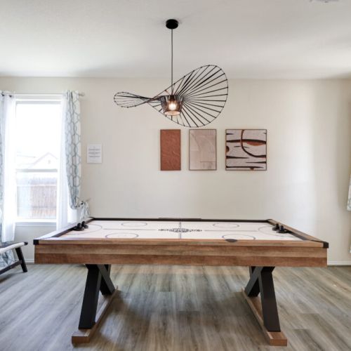Get ready for an air hockey tournament with your family and friends.