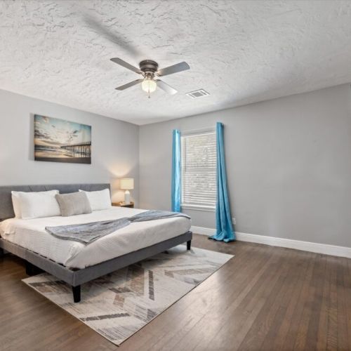 TVs are included in all bedrooms.