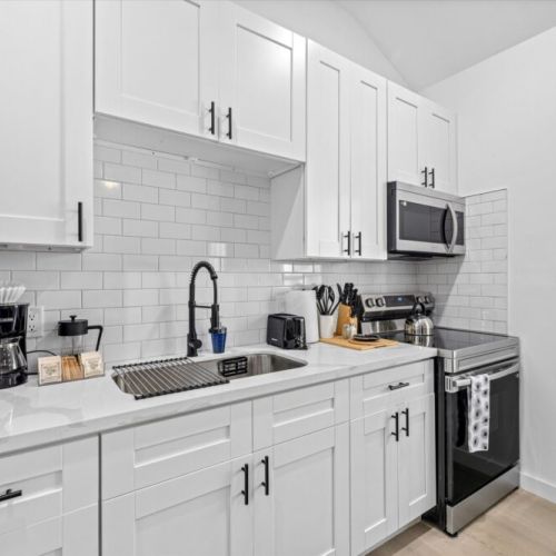 Stainless steel appliances. Coffee bar included!