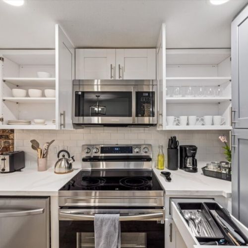 Kitchen is fully equipped so that you can feel like home for long stays.
