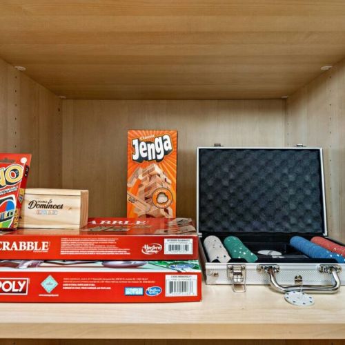 Board games and poker set to keep your friends and family entertained.