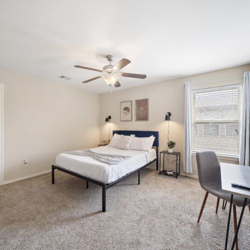 TVs included in all bedrooms! Desk and comfortable chair included.
