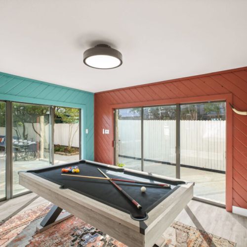 Rain or shine, the game room offers the perfect spot for a little friendly competition.