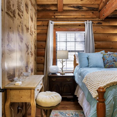 A small, cozy seating area with a small chair for your convenience.