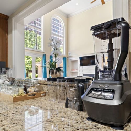 Ninja blender to prepare your favorite smoothies.