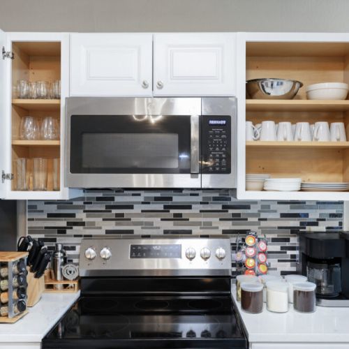 Kitchen is fully equipped so that you can feel like home for long stays.