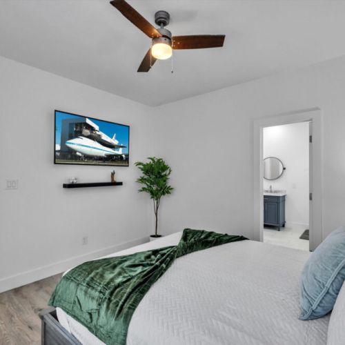 We include a smart TV and 2 full-length mirrors.