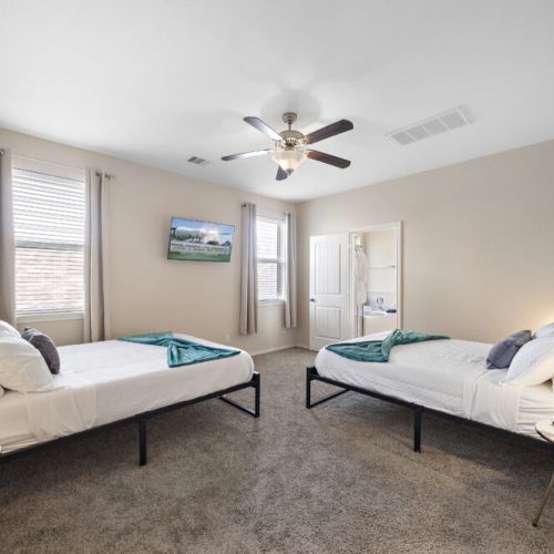 TVs included in all bedrooms.