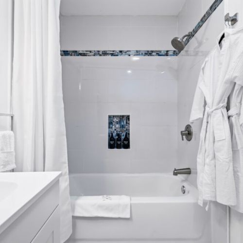 Primary bathroom is fully stocked with all you need. Makeup pads and q-tips included.