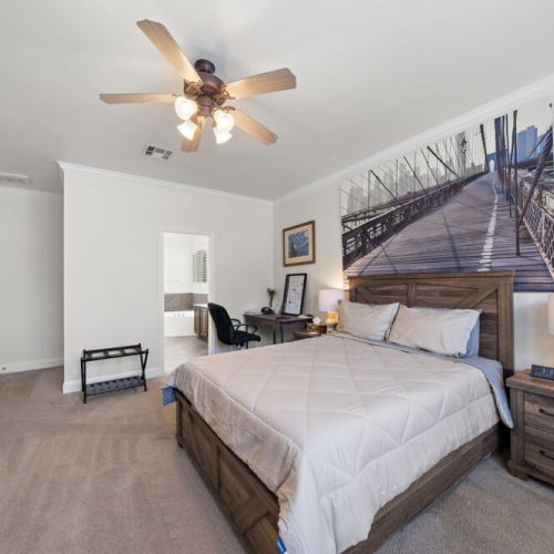 TV, desk and comfortable chair included.