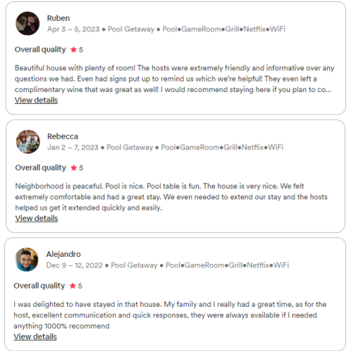 Still not sure? Take a look at the reviews from our past guests.
