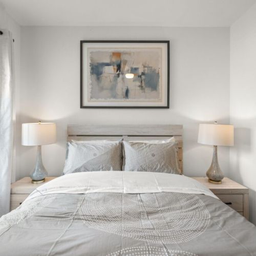 2nd bedroom with queen size bed.