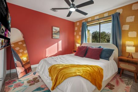 Stylish 3rd bedroom with king size bed