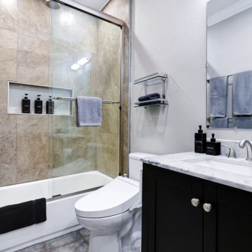 4th full bathroom is fully stocked with all you need.