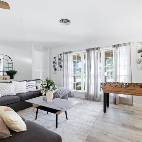 Flooded with natural light.
