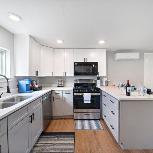 Stainless steel appliances.
