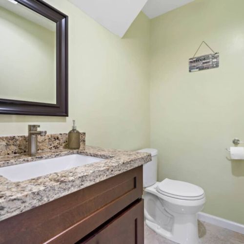 Half bath in the living room for maximum convenience.