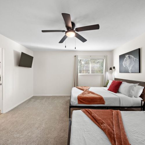 TVs included in all bedrooms.