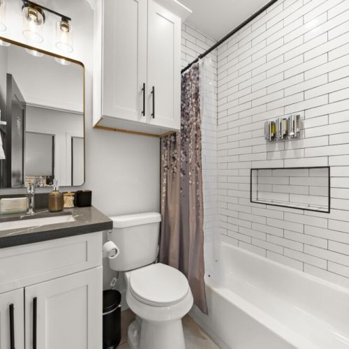 Second full-bathroom is fully stocked with all you need. Makeup pads and q-tips included.