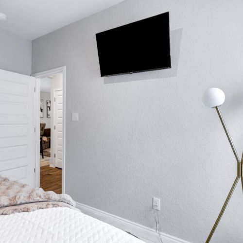 Plus, we included an smart TV in this bedroom.