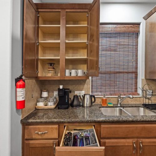 Kitchen is fully equipped so that you can feel like home for long stays.