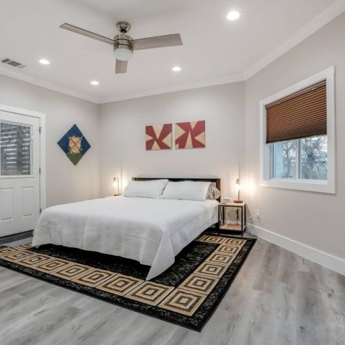 4th bedroom with king size bed and smart TV