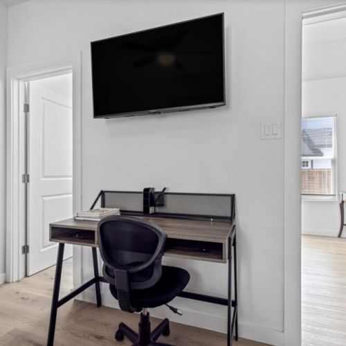 Do you need to finish some work? No problem, we got you covered! We include a desk and a desk chair.