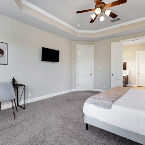 TVs included in all bedrooms.  Desk and comfortable chair included.