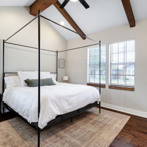 TV and full-length mirror included.