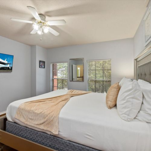 We also include a smart TV in this bedroom too!