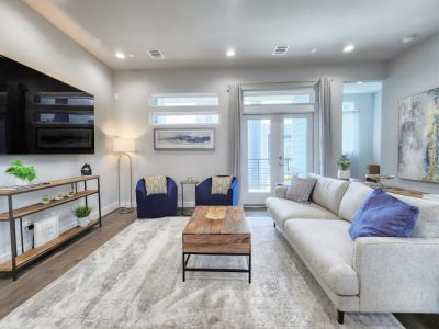 Step into comfort and style with our modern-designed living room.
