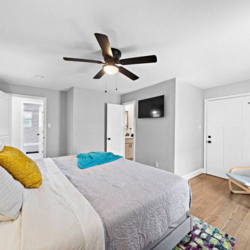 TVs included in all bedrooms.