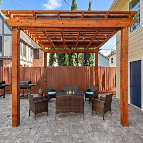 Enjoy our amazing fire pit with your family and friends.