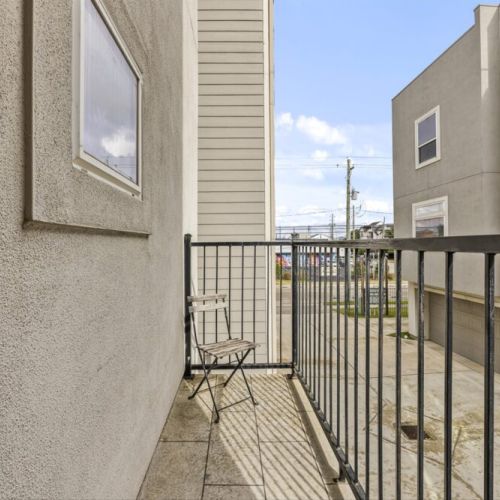 Cozy balcony on the 2nd floor.