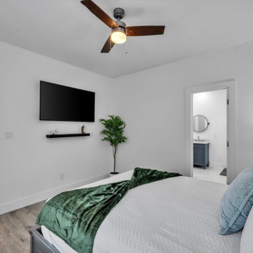 We include a smart TV and 2 full-length mirrors.