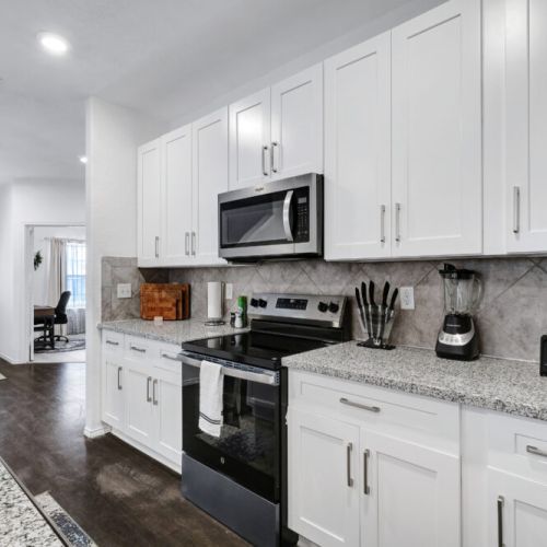 Stainless steel appliances.