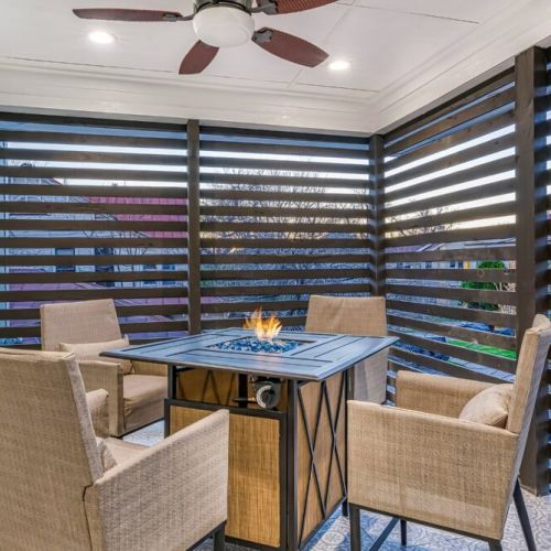 Gather with your family around the fire pit while sharing and enjoying together