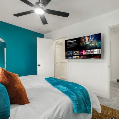 TVs and full-lenght mirrors included in all bedrooms.