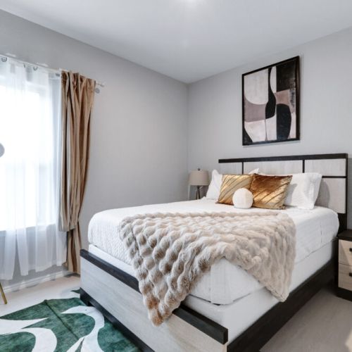 2nd bedroom with queen size bed.