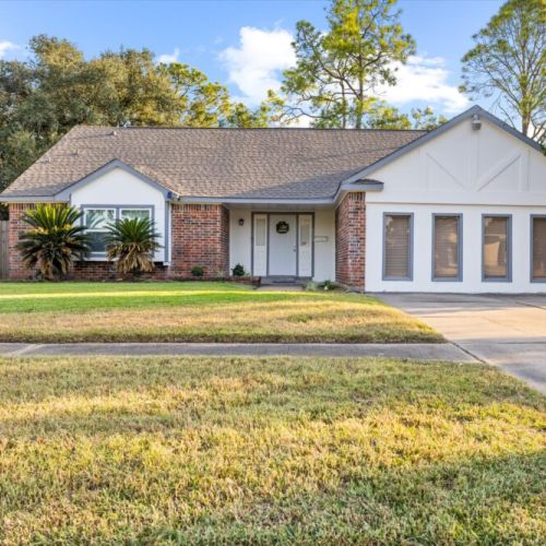 An exterior view of our lovely home. Can't wait to host you.