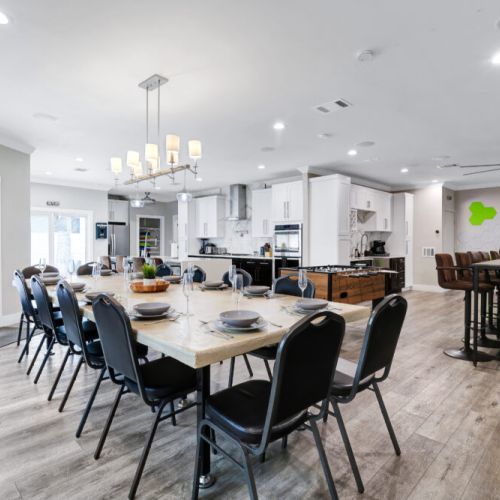 Enjoy the luminosity of the dining area