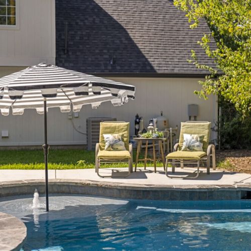 Chill in the shade of our sun umbrella and take a refreshing dip—where relaxation meets a splash of joy!