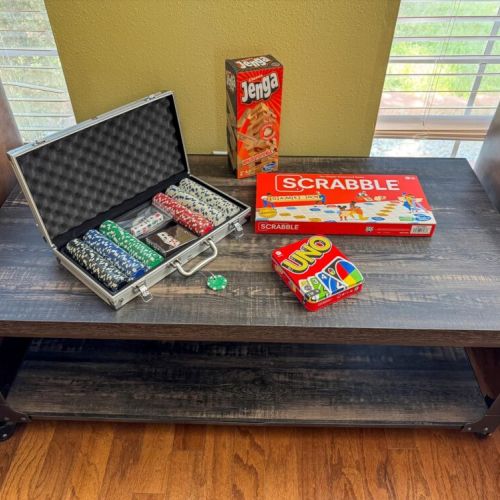 Board games and poker set to keep your friends and family entertained.