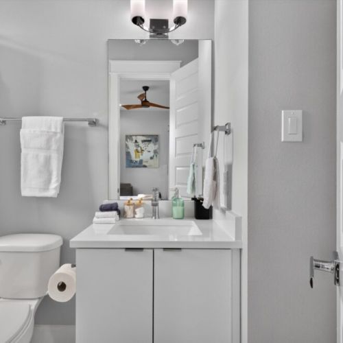 Towels included.