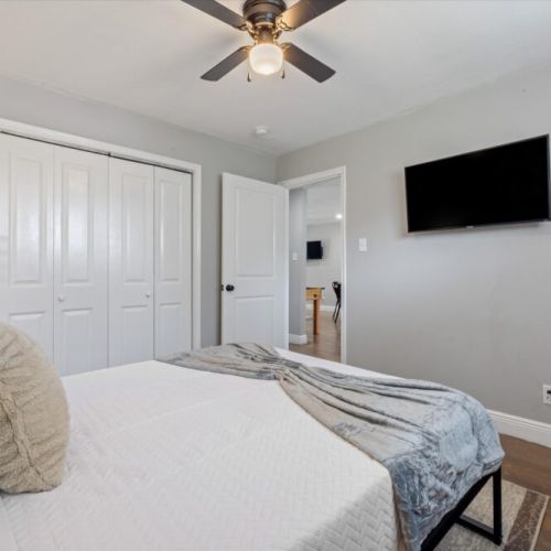 TVs are included in all bedrooms.