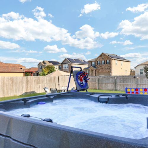 This luxurious hot tub is just one reservation away!