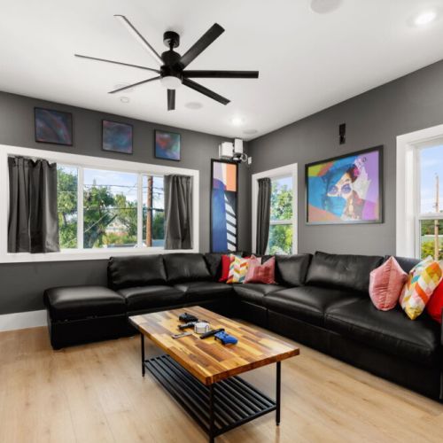 Step into comfort and style with our modern designed living room.