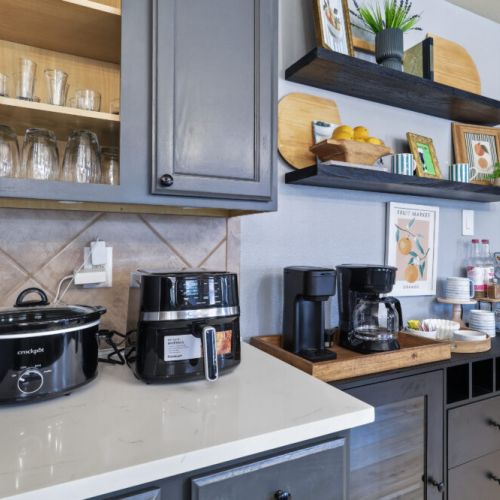 Crockpot and Cuisinart air fryer included for your convenience.